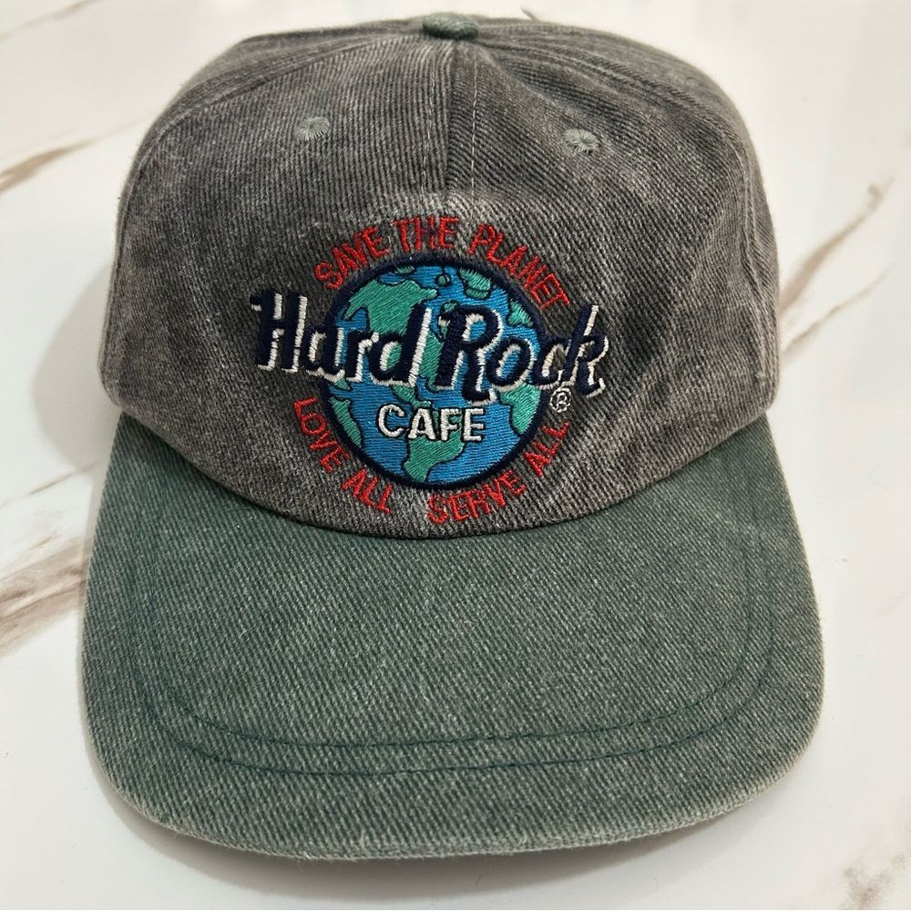 Vintage Hard Rock Cafe Cabo San Lucas 90s Cap Hat Save The Planet Snapback Vtg